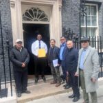 The Ahwazi Democratic Solidarity Party of Alahwaz, in collaboration with other Ahwazi parties, delivering a letter to Downing Street