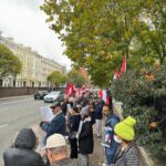 Ahwazi Protesters Rally Outside Iranian Embassy in London Against Rising Execution Orders Targeting Ahwazi Activists